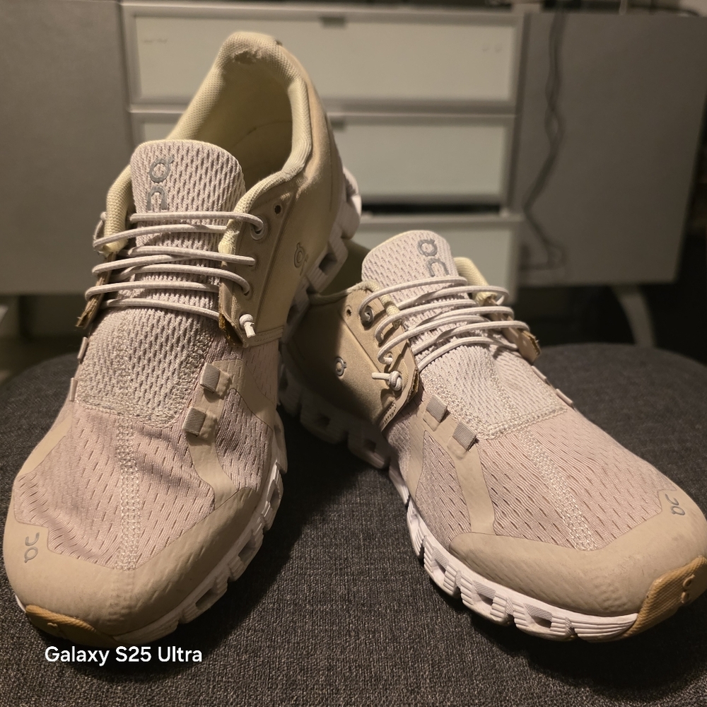 On Running Beige/Tan Cloudrunner Athletic Shoes